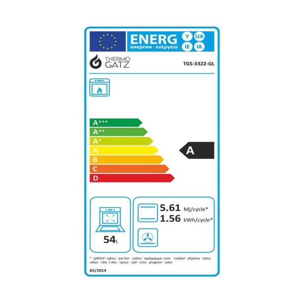 Φούρνος υγραερίου εντοιχιζόμενος Thermogatz TGS 3322 - GL