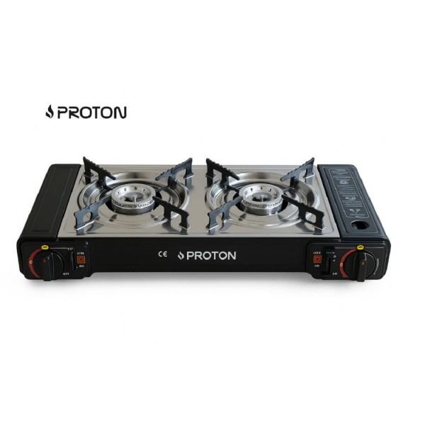 Φορητή διπλή εστία υγραερίου PROTON